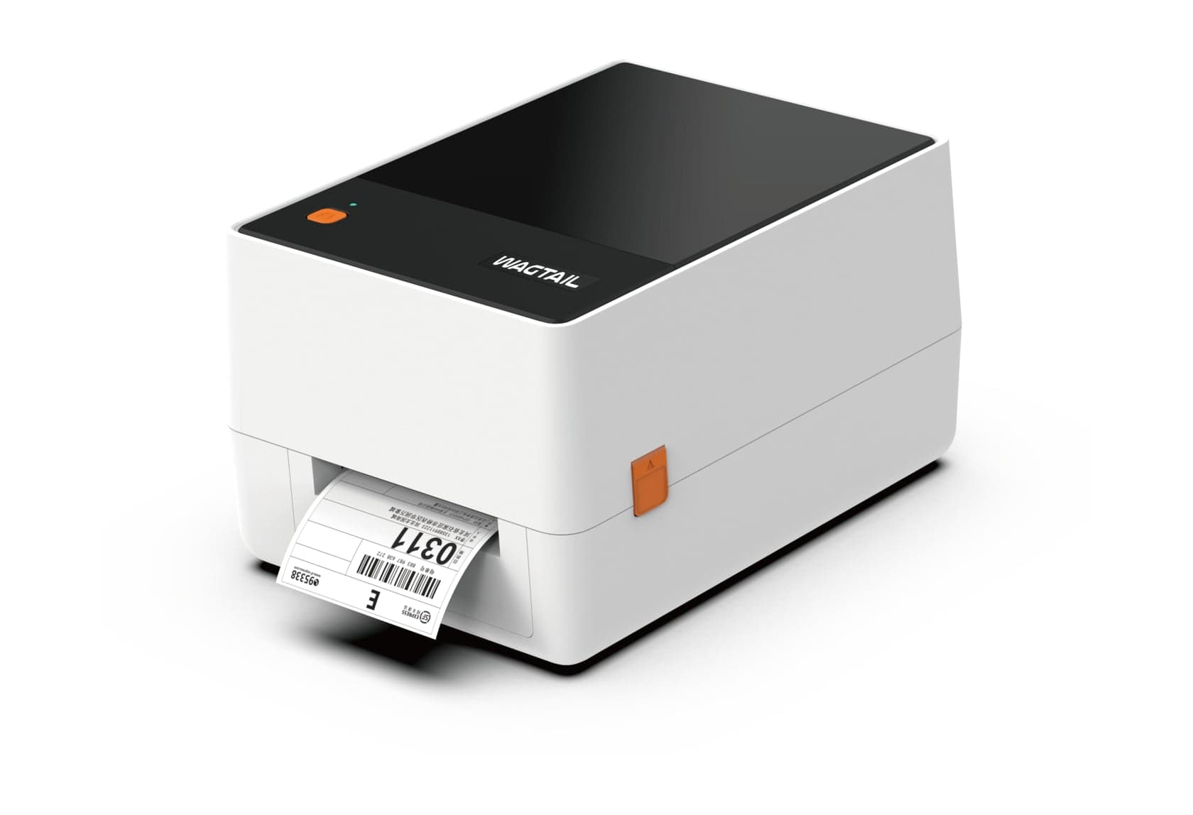 Desktop thermal transfer label printer printing barcode labels
